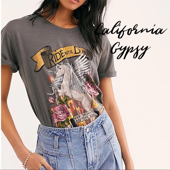Ride until Dusk Gypsy Unicorn Boho T-shirts - Picture 4 of 7